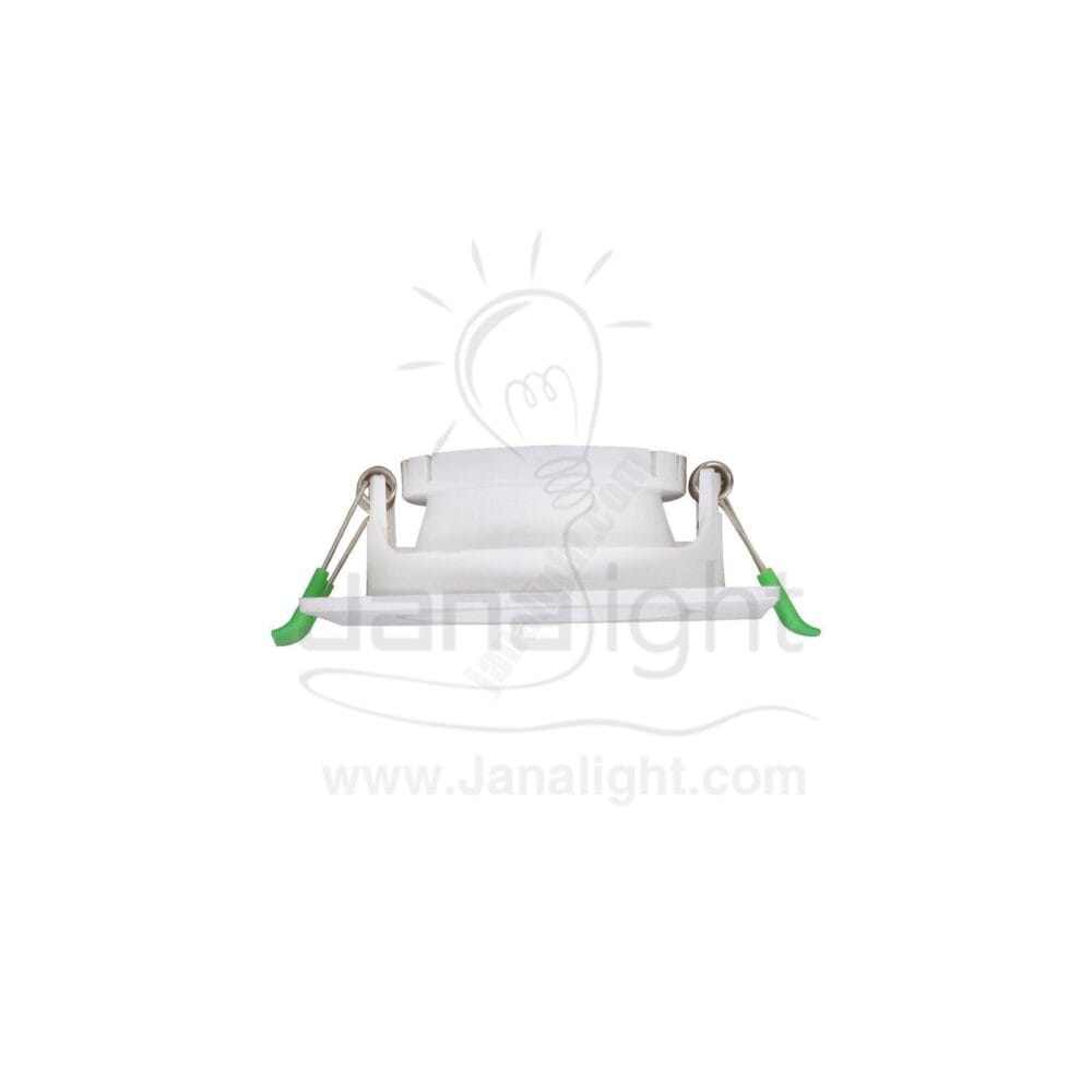 سبوت لايت فارغ متحرك مربع بلاستك ابيض جنى لايت JN404 single square white Spotlight frame